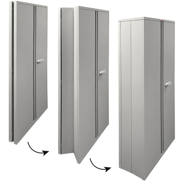 phoenix Aktenschrank SCF0891GGK, faltbar, hellgrau