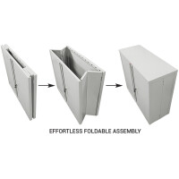 phoenix Aktenschrank SCF0891GGK, faltbar, hellgrau