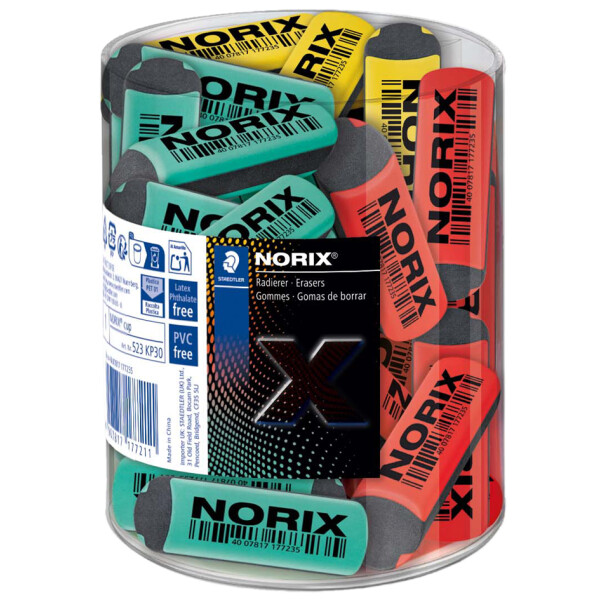 STAEDTLER Kunststoff-Radierer NORIX, 30er Display