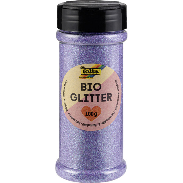 folia BIO Glitter, 100 g, irsisierend lila