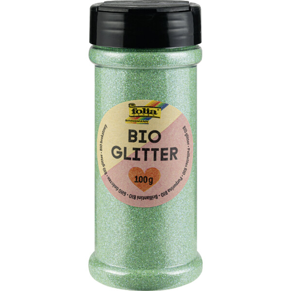 folia BIO Glitter, 100 g, irsisierend mint