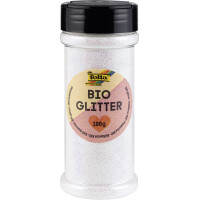 folia BIO Glitter, 100 g, irsisierend weiß