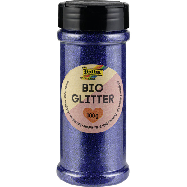 folia BIO Glitter, 100 g, blau