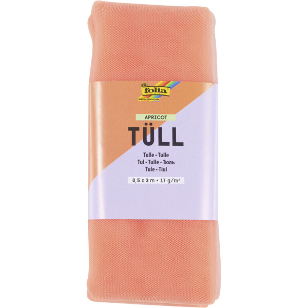 folia T&uuml;ll-Stoff, 500 mm x 3 m, apricot