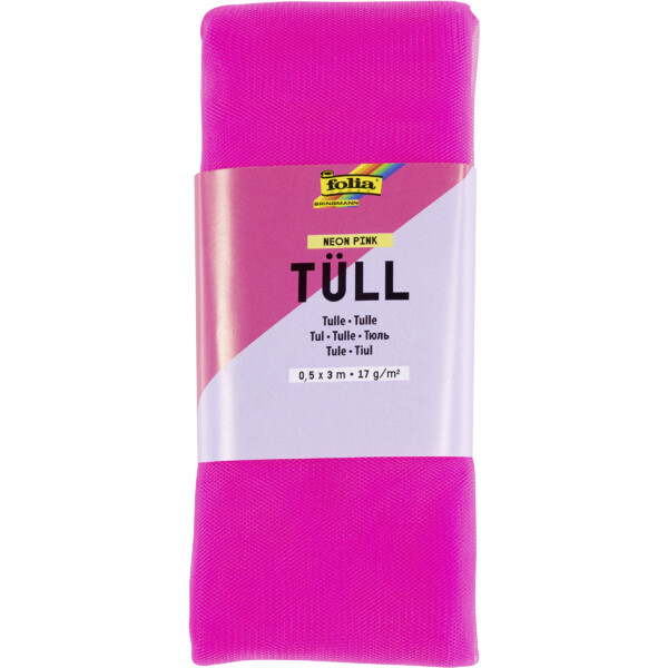 folia T&uuml;ll-Stoff, 500 mm x 3 m, pink
