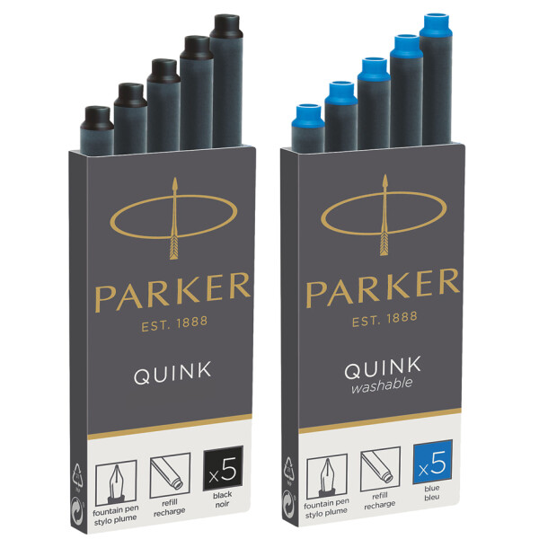 PARKER Gro&szlig;raum-Tintenpatronen QUINK, k&ouml;nigsblau