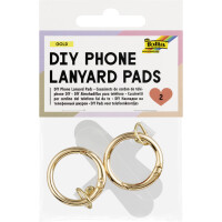 folia Handykette-Klebepads DIY Phone Lanyard Pads, gold