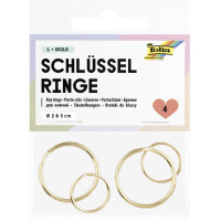 folia Metall-Schlüsselringe L, Größen...