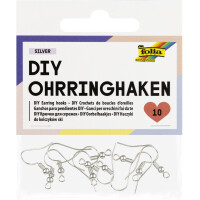 folia DIY Ohrringhaken, 20 x 18 mm, silber
