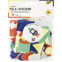 folia Bastelfilz-Stanzteile "FORMEN", 254 Teile