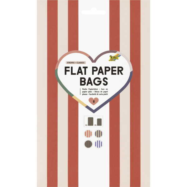 folia Flachbeutel Flat Paper Bags Stripes "CLASSIC"