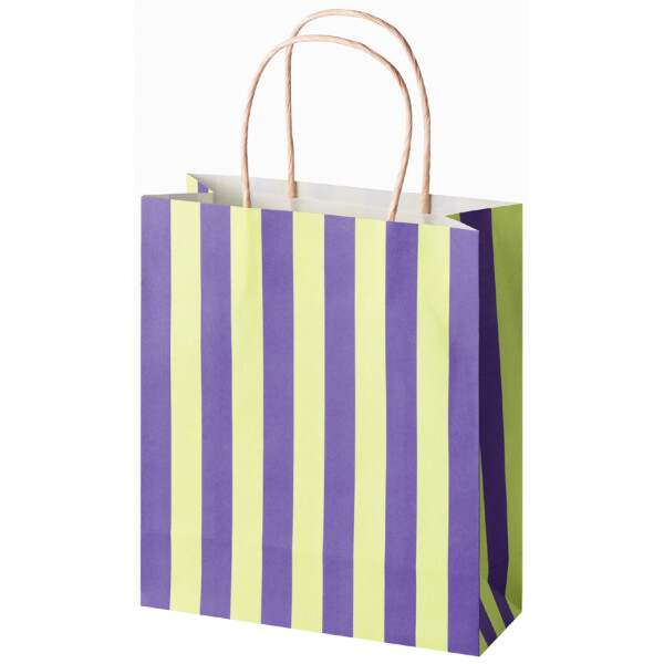 folia Papier-Tragetaschen "STRIPES GLOW UP", Gr&ouml;&szlig;e: M