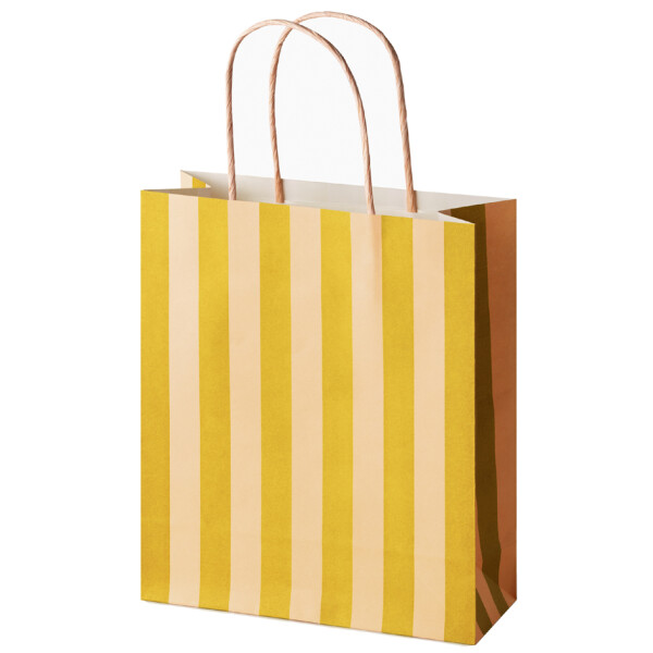 folia Papier-Tragetaschen "STRIPES GLOW UP", Gr&ouml;&szlig;e: M