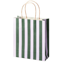 folia Papier-Tragetaschen "STRIPES GLOW UP", Größe: S