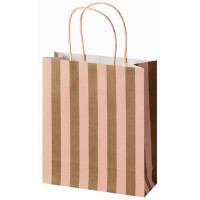 folia Papier-Tragetaschen "STRIPES GLOW UP", Größe: S
