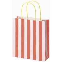 folia Papier-Tragetaschen "STRIPES NEON", Größe: S