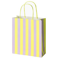 folia Papier-Tragetaschen "STRIPES NEON", Größe: S