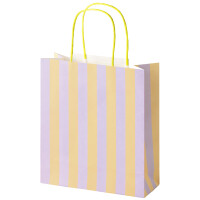 folia Papier-Tragetaschen "STRIPES NEON", Größe: S