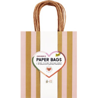 folia Papier-Tragetaschen "STRIPES AMORE", Größe: S