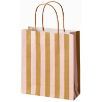 folia Papier-Tragetaschen "STRIPES AMORE", Größe: S