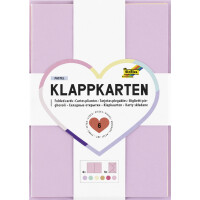 folia Klappkarten PASTEL, 105 x 148 mm, farbig sortiert