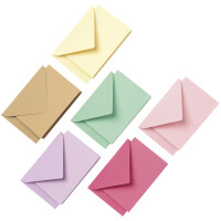 folia Klappkarten PASTEL, 105 x 148 mm, farbig sortiert