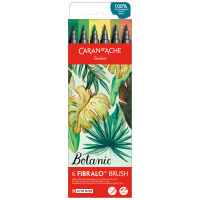 CARAN DACHE Fasermaler FIBRALO Brush BOTANIC, 6er Set