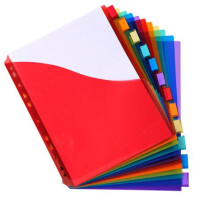 EXACOMPTA Kunststoff-Register, blanko, DIN A4+, 12-teilig