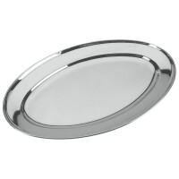 metaltex Servierplatte, oval, Edelstahl, Breite: 300 mm