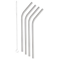 metaltex Trinkhalm, Edelstahl, Länge: 215 mm, geknickt