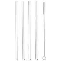 metaltex Trinkhalm, aus Glas, Länge: 200 mm, gerade,...