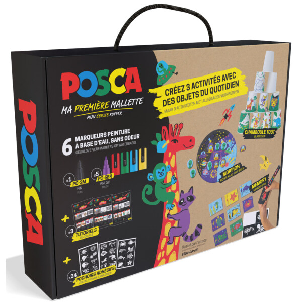 POSCA Pigmentmarker "My First Case", 6er Set, sortiert