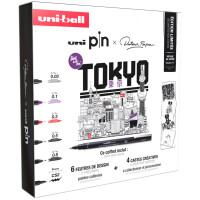 uni-ball Fineliner PIN "TOKYO", 6er Kreativset