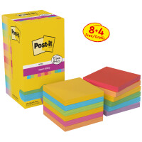 Post-it Haftnotizen super sticky notes, 76 x 76 mm, 8+4