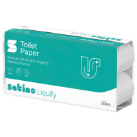 SATINO Liquify Toilettenpapier weiß, 2-lagig, 250 Blatt - 1 Palette (2.112 Rollen)