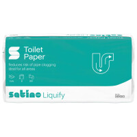 SATINO Liquify Toilettenpapier weiß, 2-lagig, 250 Blatt - 1 Palette (2.112 Rollen)