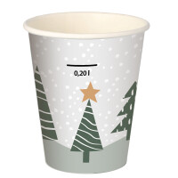 STARPAK Papp-Trinkbecher "Winter Forest", 0,2 l