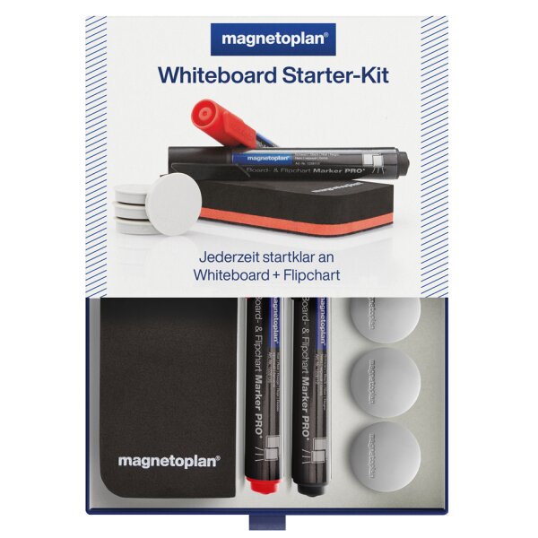 magnetoplan Whiteboard Starter-Kit, f&uuml;r Wei&szlig;wandtafeln