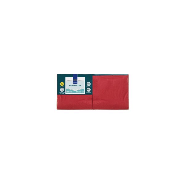 METRO PROFESSIONAL Zelltuch-Serviette, 33 x 33 cm, 3-lagig, 250 St&uuml;ck, bordeaux 68749