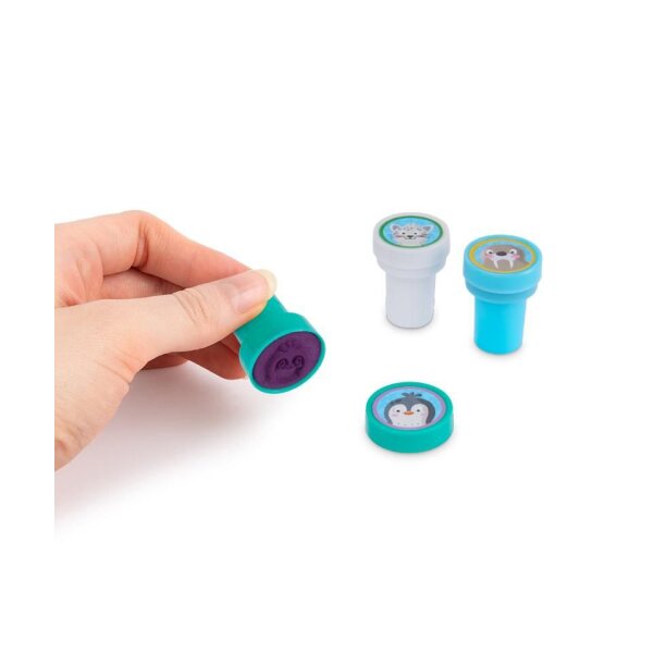 TRENDHAUS Stempel selbstf&auml;rbend Wintertiere, 8-fach sortiert 964151