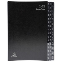 EXACOMPTA Pultordner, DIN A4, 1-31, 32 Fächer, blau