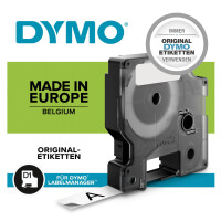 DYMO D1 Schriftbandkassette schwarz weiß, 12 mm x 3,5 m
