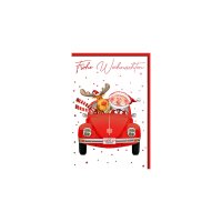 BRAUN+COMPANY Weihnachtsbillett Santa Claus geprägt...