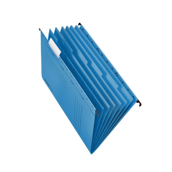 FALKEN Projekt- Personalmappe UniReg DIN A4, 230g qm Kraftkarton, 6 Trennbl&auml;tter, seitlich offen, blau 15046582