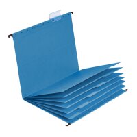 FALKEN Projekt- Personalmappe UniReg DIN A4, 230g qm Kraftkarton, 6 Trennblätter, seitlich offen, blau 15046582