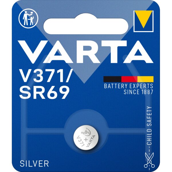 VARTA Knopfzellen-Batterie Professional V371, Silberoxyd SR69, 1 St&uuml;ck 00371101401