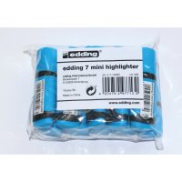 EDDING Textmarker 7 mini, 1-3mm, 10 Stück, neonblau 4-7-10063