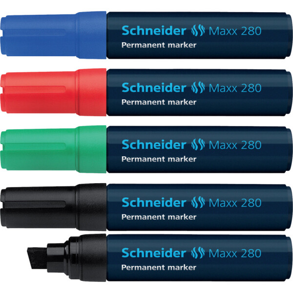 SCHNEIDER Permanentmarker Maxx 280, nachf&uuml;llbar, 4+12 mm, blau SN128003