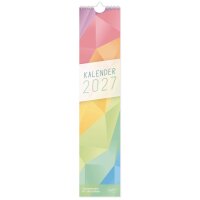 Häfft Streifenkalender Rainbow 2027, 9 x 42 cm, 140g...