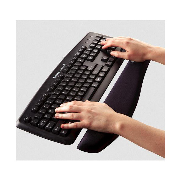 Fellowes Tastatur-Handgelenkauflage PlushTouch, schwarz
